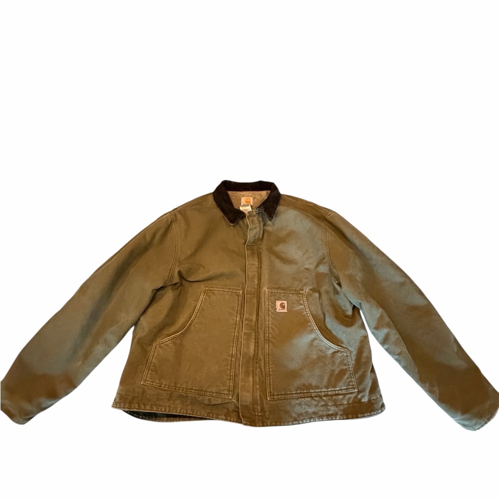 Vintage Carhartt Detroit Jacket Sherpa lined Olive Green/ 2XL